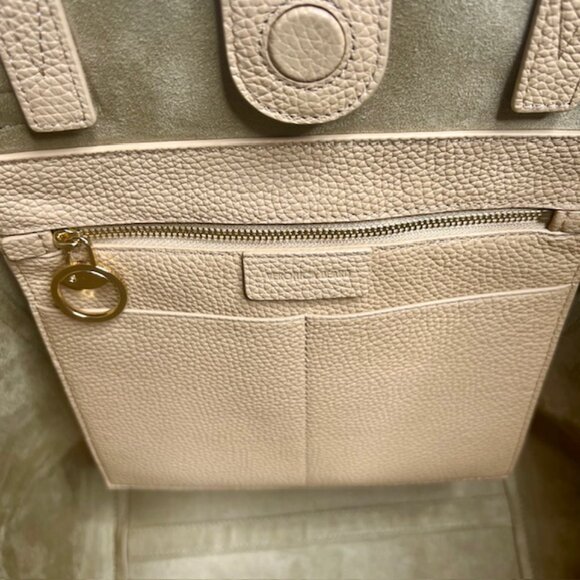 Veronica Beard Dash Leather Tote in Sand - Picture 5 of 10